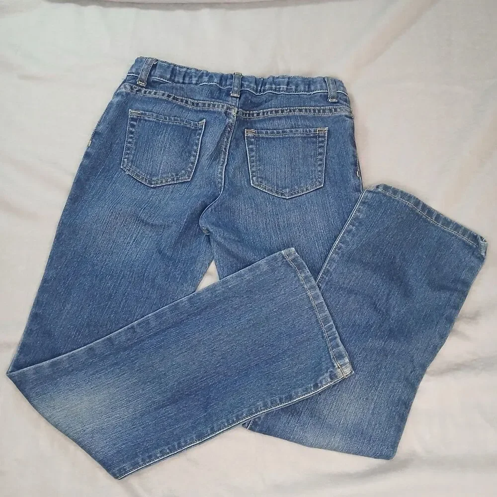 The Children's Place Bootcut Jeans Denim Pants Adjustable Waist Youth Girls 12